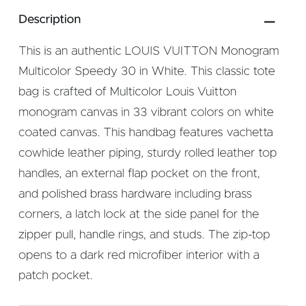 Louis Vuitton Multi Color Monogram Speedy 30 White - Picture 14 of 14
